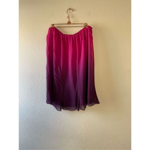 NWOT lane Bryant 100% silk ombré beaded y2k skirt size‎ 14/16 - Picture 2 of 5